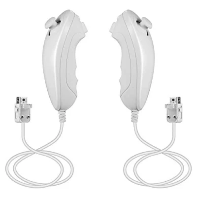 Imagen de Mribo Wii Nunchucks Juego de 2, Repuesto Nintendo Nunchucks, Joystick para y U