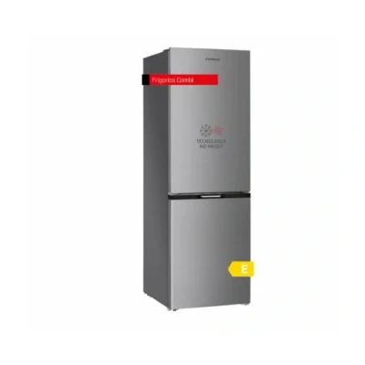 Imagen de Corberó Frigorífico Combi 293L CCH324EX No Frost Luz LED Crisper Balcones Ajustables Estantes de Cristal Hueveras Cubiteras 40 Db Eficiencia Energética E, Plateado