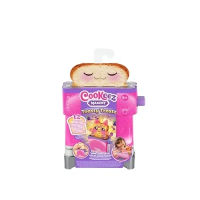 Imagen de Cookeez Makery Toasty Treatz Tostadora con felpa perfumada. Viene solo 1; haz un amigo de peluche sorpresa suave y esponjoso. Pop in Bread ve emergente. Los