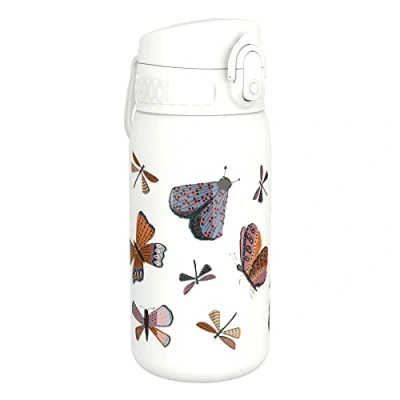 Imagen de Ion8 Acero Inoxidable Botella Agua, Sin Fugas, Mariposas, 320ml (11oz)