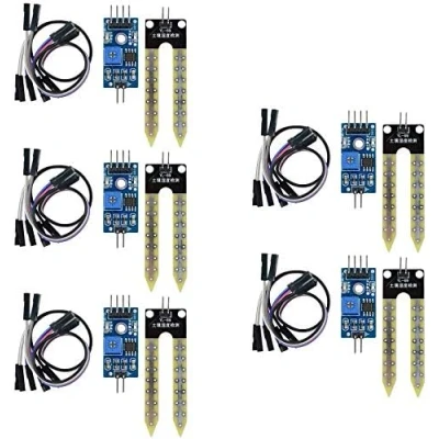Imagen de ARCELI 5 unids higrómetro de Suelo detección Humedad Sensor Agua módulo YL 69 y para Arduino