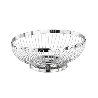Imagen de APS 30240 Cesta ovalada para pan o fruta (acero inoxidable pulido, 24 x 19 8,5 cm)
