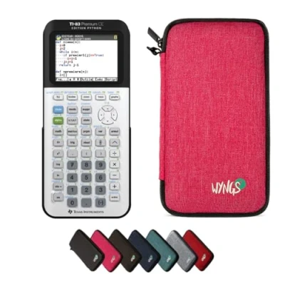 Imagen de CALCUSO Paquete Básico Rosa con Calculadora Grafica TI 83 Premium CE Python