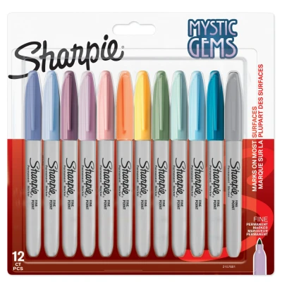 Imagen de Sharpie Rotulador Permanente Punta Fina Mystic Gems 12pc