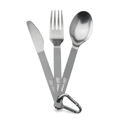 Imagen de Esbit Titanbesteck 3 Teilig Juego de Cubiertos, Unisex, Gris