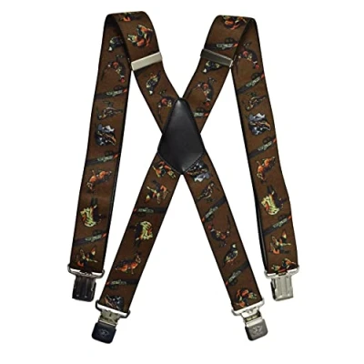 Imagen de Olata Tirantes de Caza Ajustables Con Forma En X. Resistentes Trabajo para Hombre Clips Relieve 4 cm. Temporada