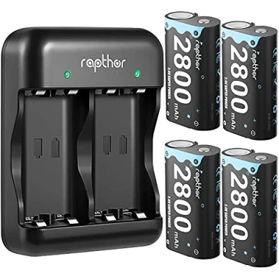 Imagen de Rapthor 2800mAh Controlador Paquete de baterías Compatible con Xbox One/Xbox Serie X/Xbox One S/Xbox Elite, 4x2800 mAh batería Recargable
