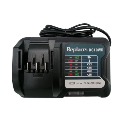 Imagen de DC10WD Makita Cargador para DC10SB DC10WC, Compatible con Batería BL1021B BL1041B BL1015 BL1016, de Litio CXT 10,8V 12V