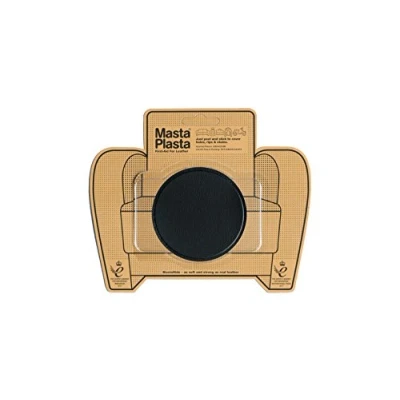 Imagen de MastaPlasta Parche Autoadhesivo Premium para Reparación Instantánea. CUERO NEGRO 8cmx8cm. CIRCULO. o decoración. Sofás, Asientos de Coche, Bolsos, Chaquetas