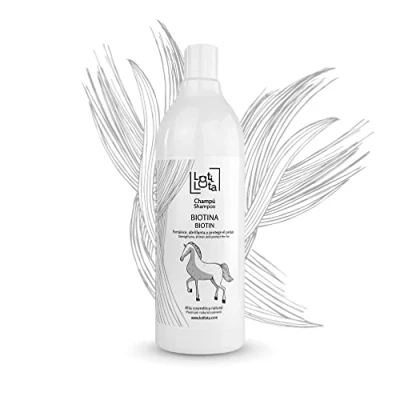 Imagen de LOTI LOTA Champú Biotina de Caballos 1 litro Sin Colorantes ni Perfumes Vitamina B7 Todo Tipo Razas Uso Frecuente Máxima Calidad