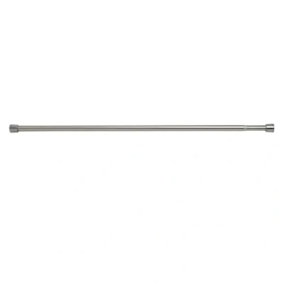 Imagen de iDesign barra para cortinas de ducha, telescópica extensible instalar sin taladro, acero, plateado mate, tamaño extracorto 66 107 cm
