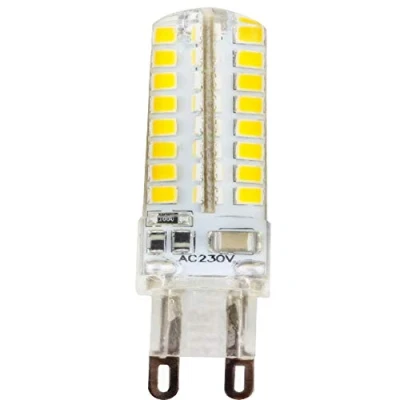 Imagen de Mengjay 1x bombilla LED G9 5W (equivalente a una halógena de 32W), no regulable, 400lm (Paquete 5) 3000 luz blanca cálida 220v