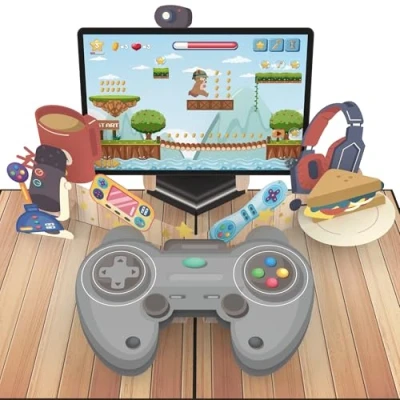 Imagen de MOKIO® Vale regalo Pop Up Gamepad, Consola de Juegos y Pantalla tarjeta 3D para cumpleaños, como cheque o dinero, Gaming felicitación emergente con sobre