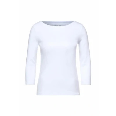 Imagen de Cecil 317389 Basic Boatneck Camiseta, Blanco, L para Mujer