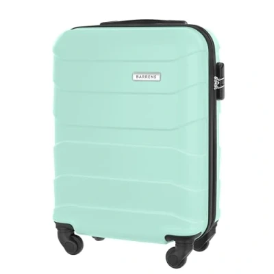 Imagen de BARRENS Maleta de Cabina Maletas 55x40x20cm 34 L Material ABS Viaje Cipher Lock Equipaje Mano con 4 Ruedas Asa Flexible rígida Menta
