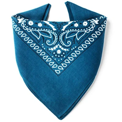 Imagen de Karl Loven EL BANDANA Estampado Paisley 100% Algodón Máximo grosor 20 Colores Exclusivos Azul Turquesa