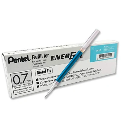 Imagen de Pentel LR7 S Recambio Energel Retráctil con Punta de Bola, Azul Cielo
