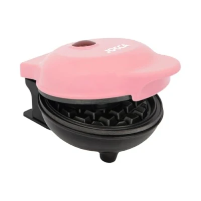 Imagen de Jocca Gofrera Redonda Rosa Placas Antiadherentes 500W Gofres en 2 3 Minutos Diseño Compacto y Seguro