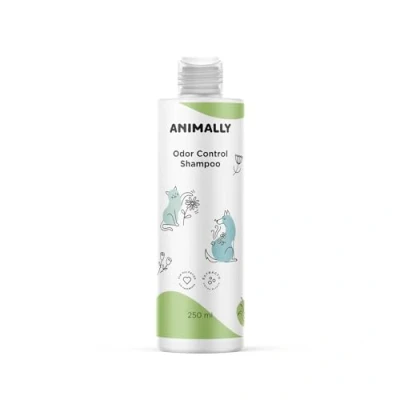 Imagen de Animally Odor Control Shampoo. Champú antiolor y seborregulador para perros gatos. vegano, sin sulfatos parabenos. 250 ml