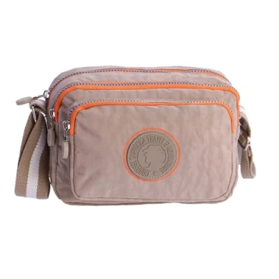 Imagen de Coronel Tapioca Bolso bandolera mujer Bolsos de casual gran capacidad con 3 cremalleras, Beige