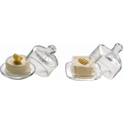 Imagen de APS gk864 Butter Pad con cubierta de cristal redondo