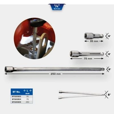 Imagen de KS TOOLS BT020904 Alargadera, llave de cubo 75 6,3 (1/4&quot;)