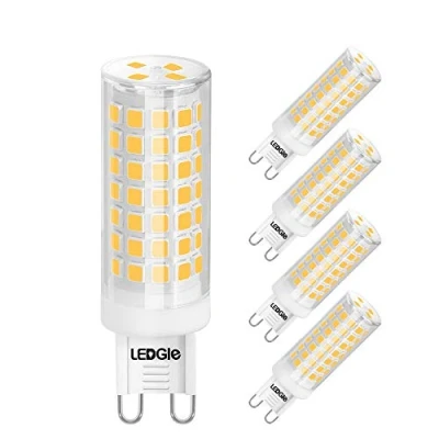 Imagen de LEDGLE Bombillas LED G9 de 8W, 88 LEDs Blanco Cálido 3000k 700lm,Equivalentes a Lámpara Halógeno 80W, Pack 5