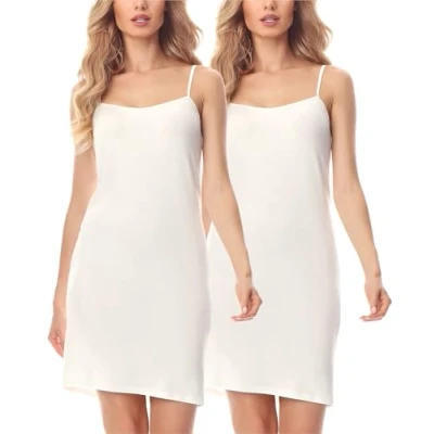 Imagen de Merry Style Combinación Vestido Interior Mujer 2Pack MS10 203(2Pack Negro/Ecru, L)