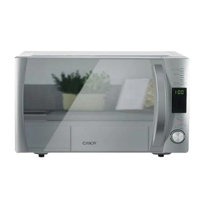 Imagen de Candy X Range CMXG25GDSS, Microondas con Grill Rack, 25L, 1450W, 5 Niveles, Digital, 40 Programas, Bloqueo Seguridad, Plato 31,5CM, Express Cooking, Temporizador, App simply Fi, Puerta Espejo