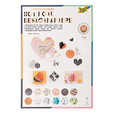 Imagen de Folia Bloc de papel con diseño hotfoil III, a4, 165 g/m2, color negro