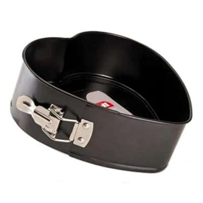 Imagen de Ibili Molde Desmontable Corazon Moka 22 CM, Stainless Steel, Negro, x 7.5 5 cm