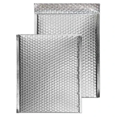 Imagen de Purely Packaging C4 324x230mm Peel and Seal Matt Metallic Padded Bubble Envelope Brushed Chrome (Pack 100)