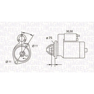 Imagen de MAGNETI MARELLI 063523627010 Motor de arranque 12 1,4 ALFA ROMEO: 159 Berlina, Sportwagon, Brera, FIAT: Croma II Familiar