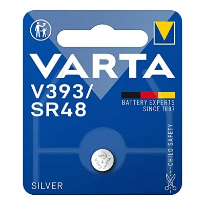 Imagen de MICRO PILA DE BOTÓN SILVER SR48 V393 1,55V (BLISTER 1 unid.) Ø7,9x5,4mm. Ideal para dispositivos electrónicos compactos, asegurando un rendimiento confiable y duradero.