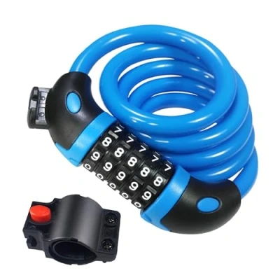 Imagen de REHKITTZ Candado Bicicleta Cadena Bici Combinacion 5 Dígitos 120cm/12mm Largo Candados Antirrobo Bicicletas Seguridad para MTB Patinete Carretilla
