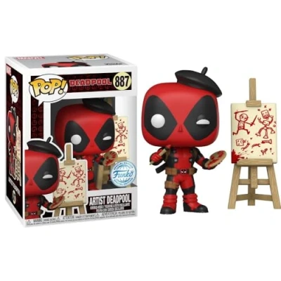 Imagen de Funko Figura Pop Deadpool as French Painter Exclusive Muñecos acción, Multicolor (127934)