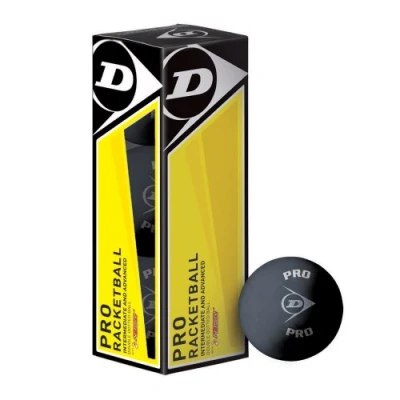 Imagen de Dunlop Pro Pelotas de Racquetball, Unisex Adult, Negro, One Size