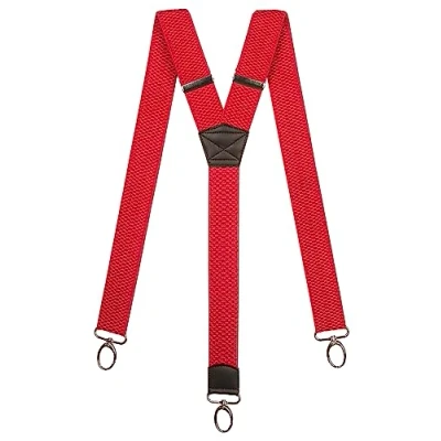 Imagen de Olata Tirantes Resistentes En Forma De Y Con Clips Mosquetón 4 cm. Rojo
