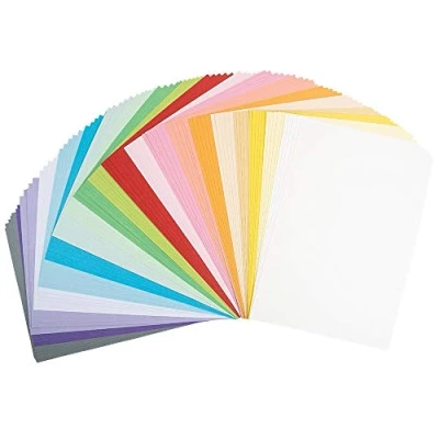Imagen de Ideen mit Herz Cartulina de arcilla grande, DIN A4, calidad estable, 220 g/m², 20 colores, 100 hojas, papel para manualidades, cartón tono, fotográfico,