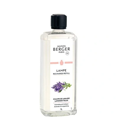 Imagen de Maison Berger Recarga lámpara Champs de Lavande Listo para Usar Perfuma y Purifica Difusión Fina, Uniforme Duradera 1 l