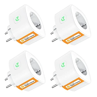 Imagen de Refoss Enchufe Inteligente, WiFi Inteligente 16A 3840W, Compatible con Apple HomeKit, Alexa y Google Assistant, Control Remoto, 4 Piezas