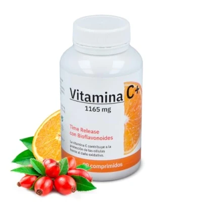Imagen de Espadiet Vitamina C + Bioflavonoides Favorece el Sistema Inmune Apoya la Protección de las Células Frente al Daño Oxidativo Máxima Absorción Vitalidad y Energía 90 Comprimidos 1165mg