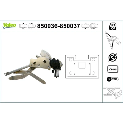 Imagen de Valeo Elevalunas Delante, izquierda eléctrico con electromotor sin función de confort 850036 BMW: 3 Berlina, Compact, Touring