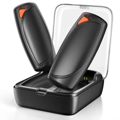 Imagen de Lepwings Calentadores de Manos Recargables 2 Piezas, hasta 20 Horas Calor, 3 Niveles 58C, Calientamanos Electrico, Regalo Invierno para Hombres y Mujeres