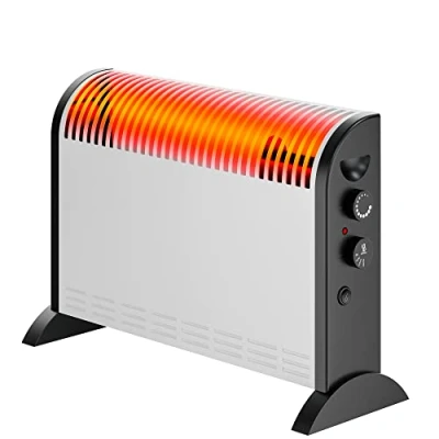 Imagen de Convector electrico bajo consumo radiador eléctrico Extralink, 2000W, 3 niveles de potencia, Termostato regulable, Protección contra Sobrecalentamiento, tamaño compacto, calefactor