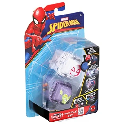 Imagen de Battle Cubes 37200 Spider Gwen VS Green Goblin Fidget Juego de Batalla, Color Negro