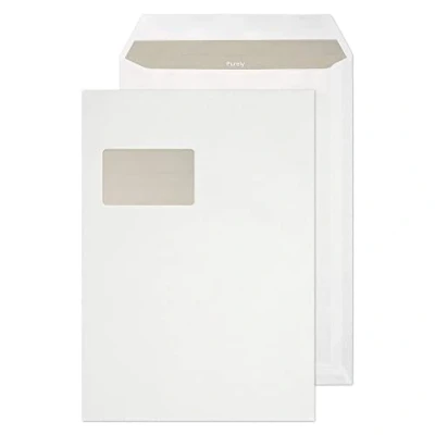 Imagen de Purely Everyday FL2782 Sobres autoadhesivos con ventana (C4, 324 x 229 mm, 90 g/m2, 250 unidades), color blanco