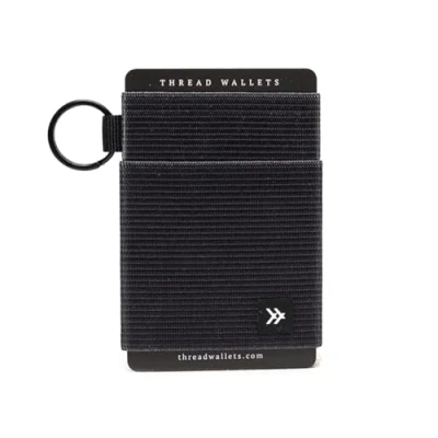 Imagen de Thread Wallets Cartera Fina Minimalista Bolsillo Frontal para Tarjetas de crédito (tamaño único, Negro).