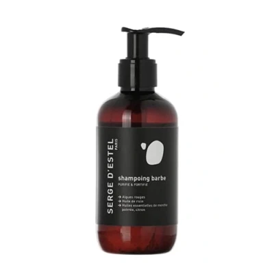 Imagen de SERGE D&#039;ESTEL PARIS Champú Barba sin Sulfatos 200ml Boost el Crecimiento de la Purifica y Suaviza Fórmula 100% Vegana Made in France NO se ha Probado en Animales.
