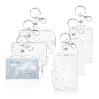 Imagen de Porta Badge titulares, Ideal para Tarjetas de Proximidad, Crédito y Documentos Identificación,Tarjeta tráfico (6 Pcs Keyring)